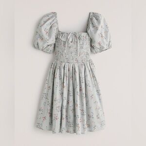 Abercrombie & Fitch Floral Mini Dress - Light Blue